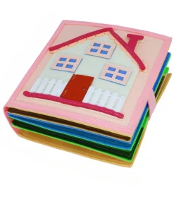 Montessori Felt Busy Book – Daily House Activity Story Book Pink